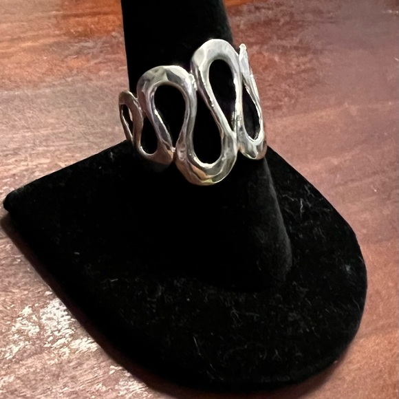 Robert Lee Morris RLM Studio Sterling Silver Ribbon Wave Ring | EUC 8.75 #324 - Picture 3 of 10